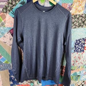 REI Men's Long Sleeve Activewear Shirt - Heathered Navy - 1XL